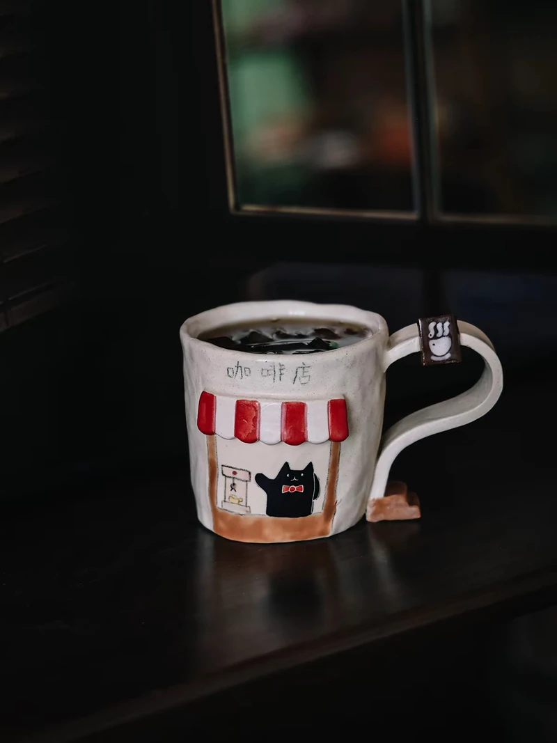 Coffee-shop ceramic cup