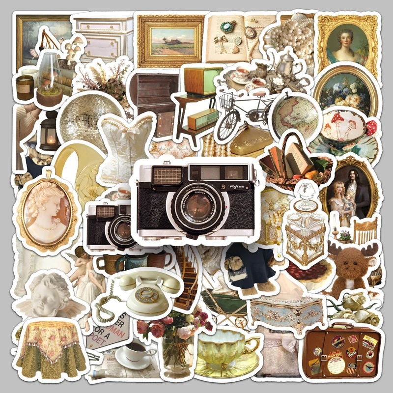Vintage objects sticker pack